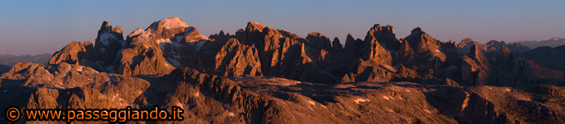 Le Pale di San Martino infuocate